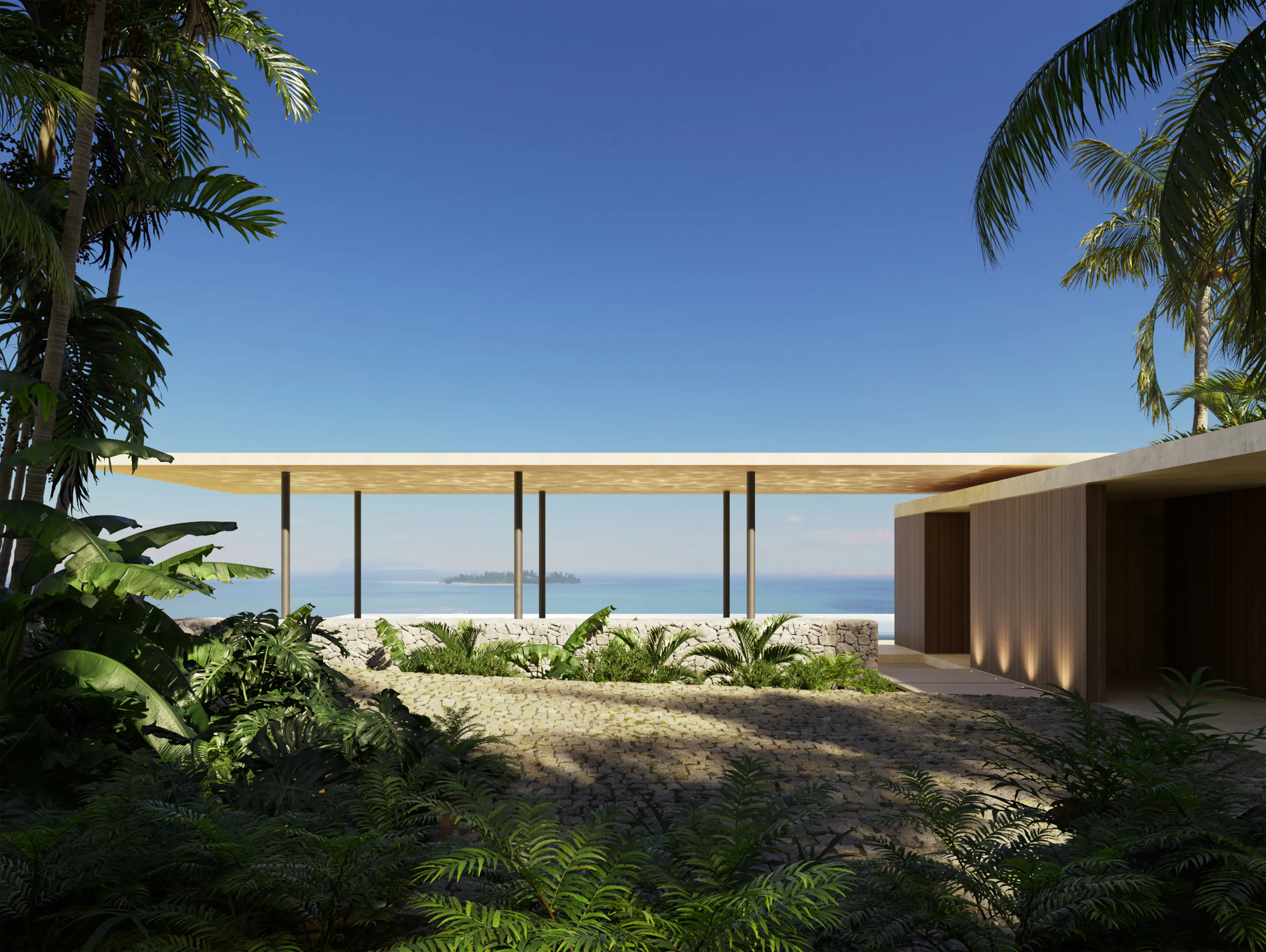 Moving through, the second house, living space